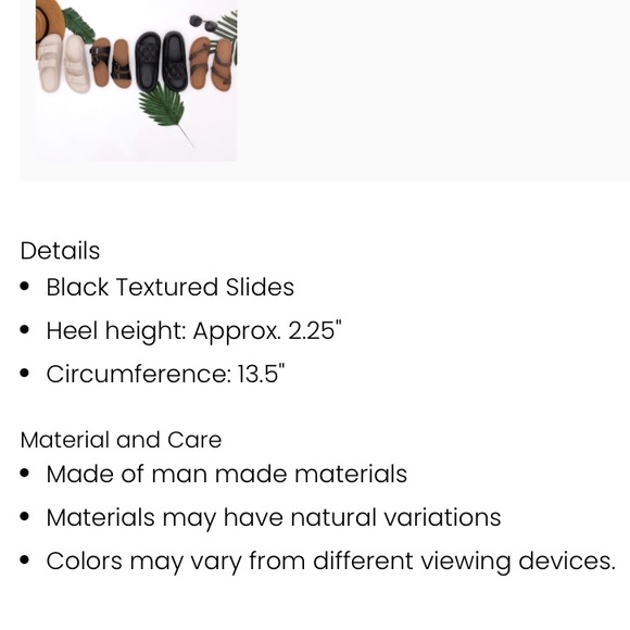 Preslee Black Textured Slides - Picture 4 of 4